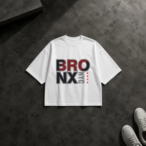 تیشرت باکسی طرح تایپوگرافی Bronx NYC کد 16041