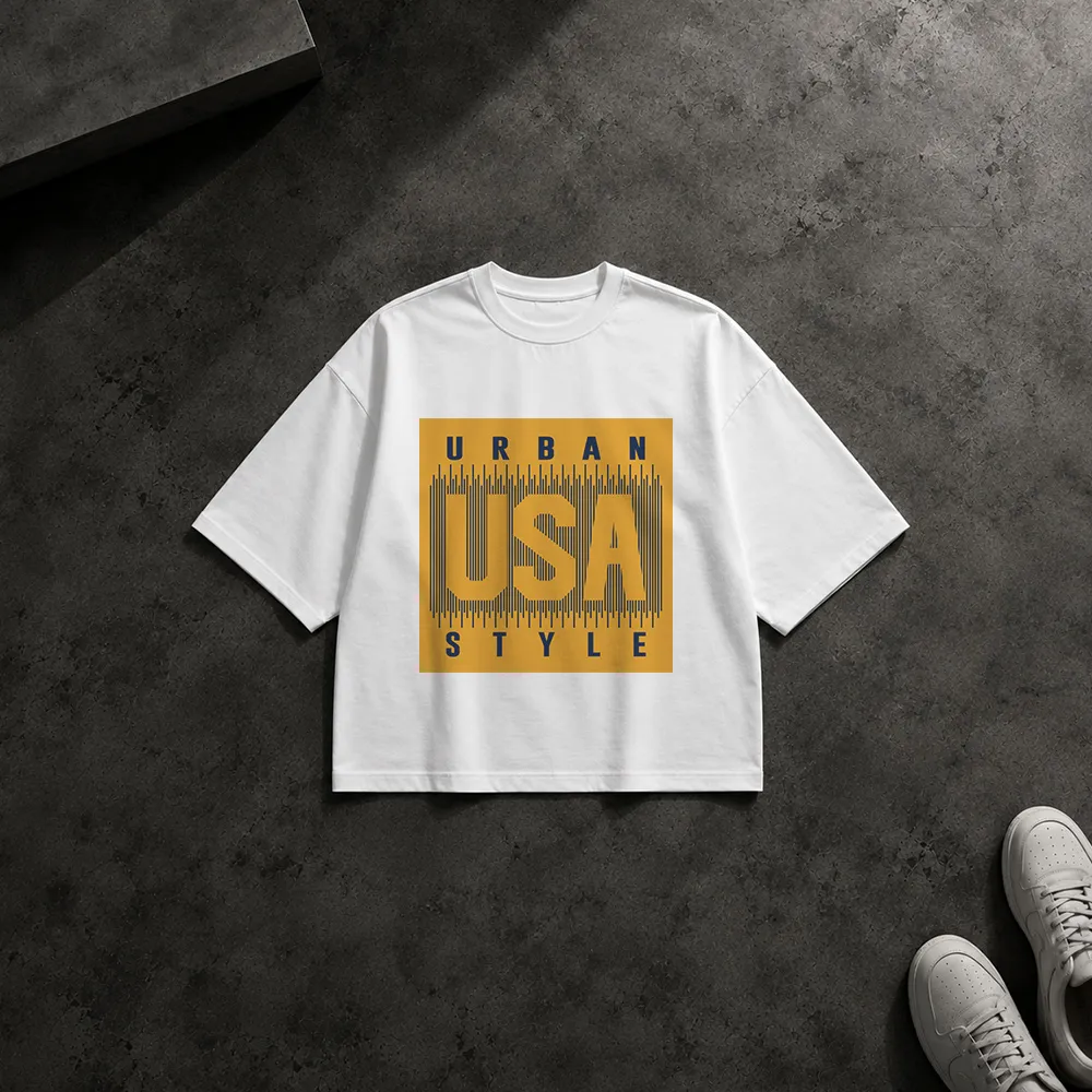 تیشرت باکسی طرح Urban USA Style کد 16117