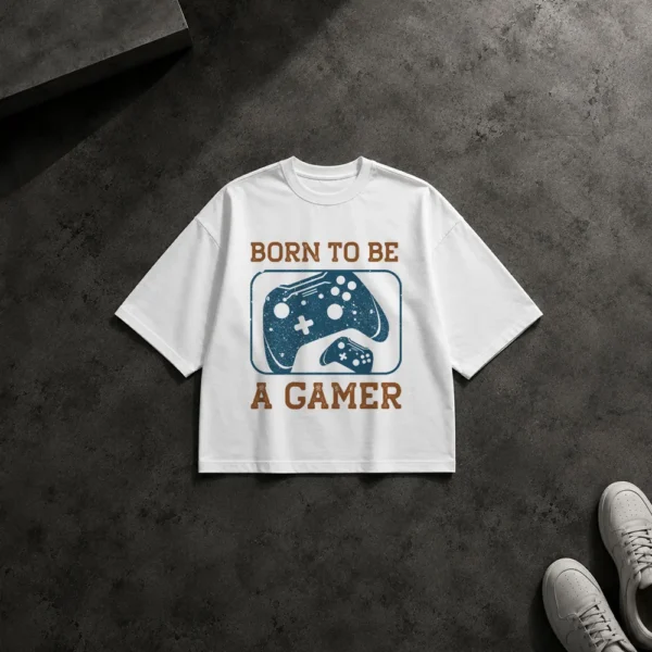 تیشرت باکسی طرح دسته بازی Born to Be a Gamer کد 16294