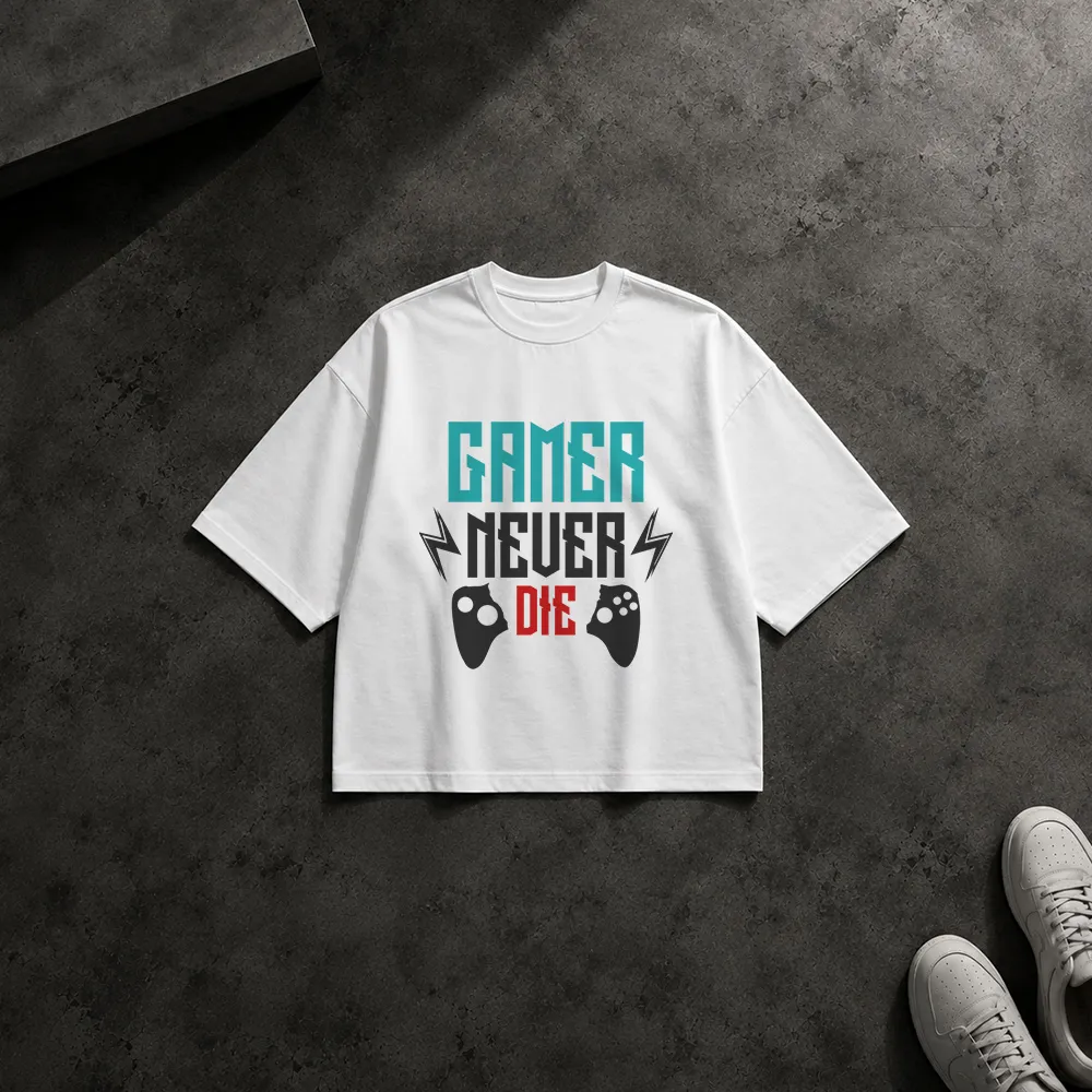 تیشرت باکسی طرح Gamer Never Die کد 16308