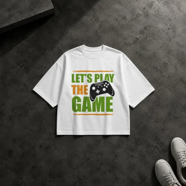 تیشرت باکسی طرح Let's Play the Game کد 16325