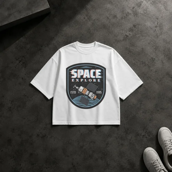 تیشرت باکسی طرح ماهواره Space Explore کد 16459