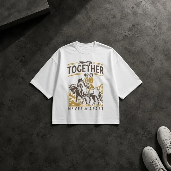تیشرت باکسی کابوی طرح سوارکاران Always Together کد 16669
