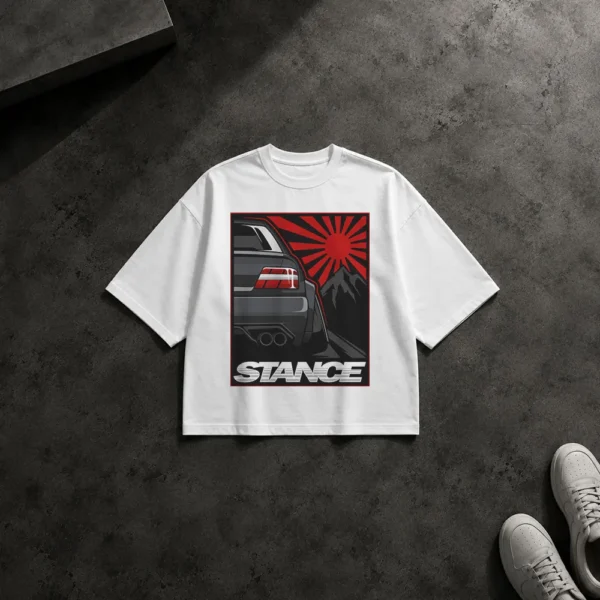 تیشرت باکسی خودرو طرح Stance ژاپنی کد 16700
