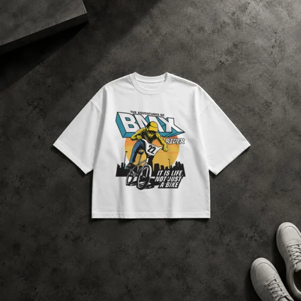 تیشرت باکسی دوچرخه طرح BMX Rider It Is Life کد 16706