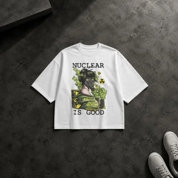 تیشرت باکسی ضد هسته‌ای طرح Nuclear Is Good کد 16870