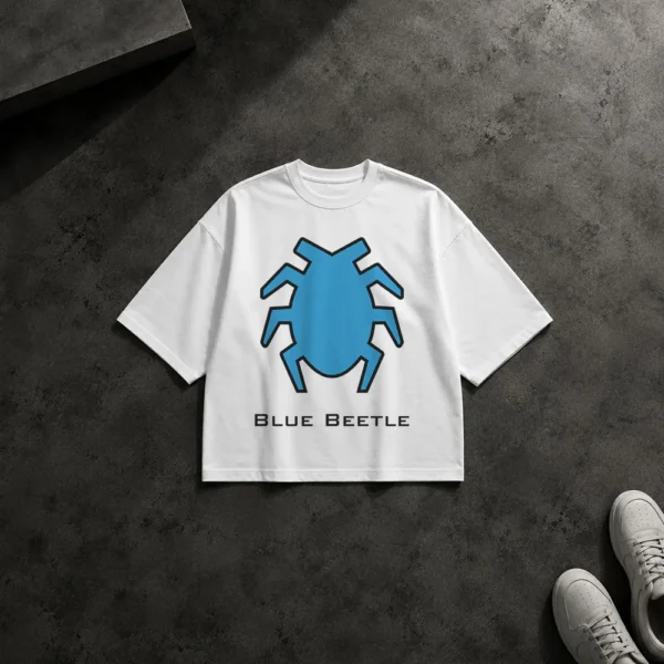 تیشرت باکسی دی‌سی طرح لوگوی بلو بیتل (Blue Beetle) کد 1702