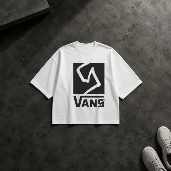 تیشرت باکسی ونس طرح لوگوی مینیمال (Vans) کد 17312