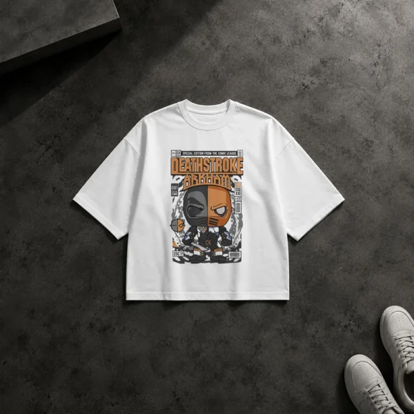 تیشرت باکسی دی‌سی طرح دث‌استروک کارتونی (Deathstroke) کد 17665