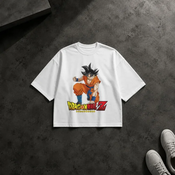 تیشرت باکسی انیمه دراگون بال زد طرح گوکو مبارز (Goku)