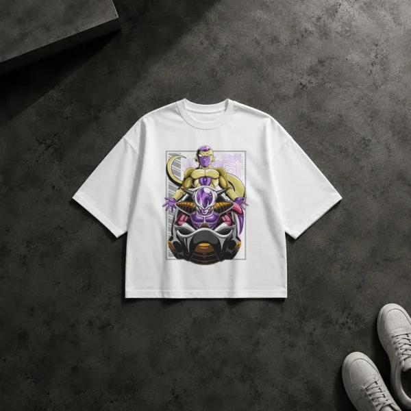 تیشرت باکسی انیمه دراگون بال طرح فریزا (Frieza) کد 18137
