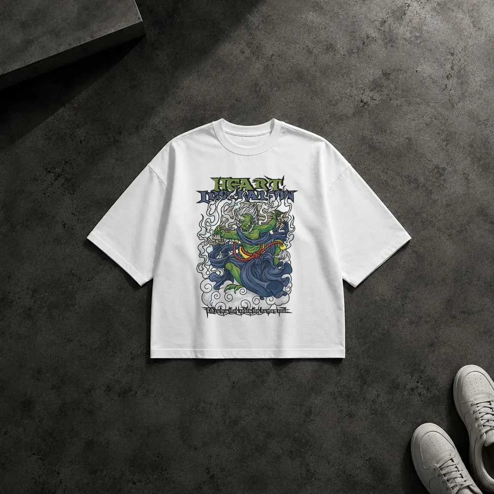 تیشرت باکسی هیولا طرح Heart Don't Fail Me Now کد 18858