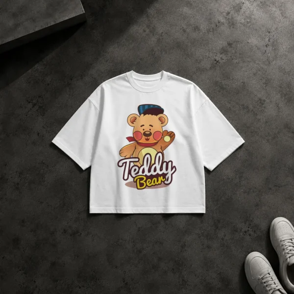 تیشرت باکسی خرس طرح عروسکی Teddy Bear کد 19069