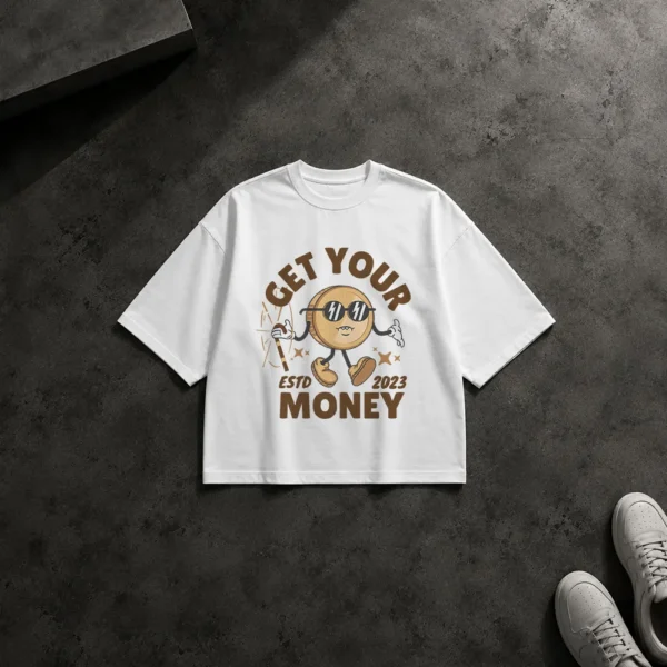 تیشرت باکسی طرح سکه Get Your Money کد 19676