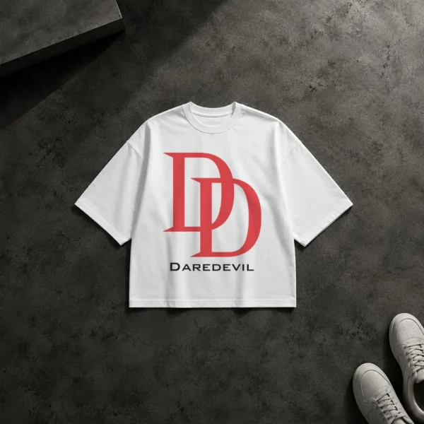تیشرت باکسی دریدویل طرح لوگو DD (Daredevil)