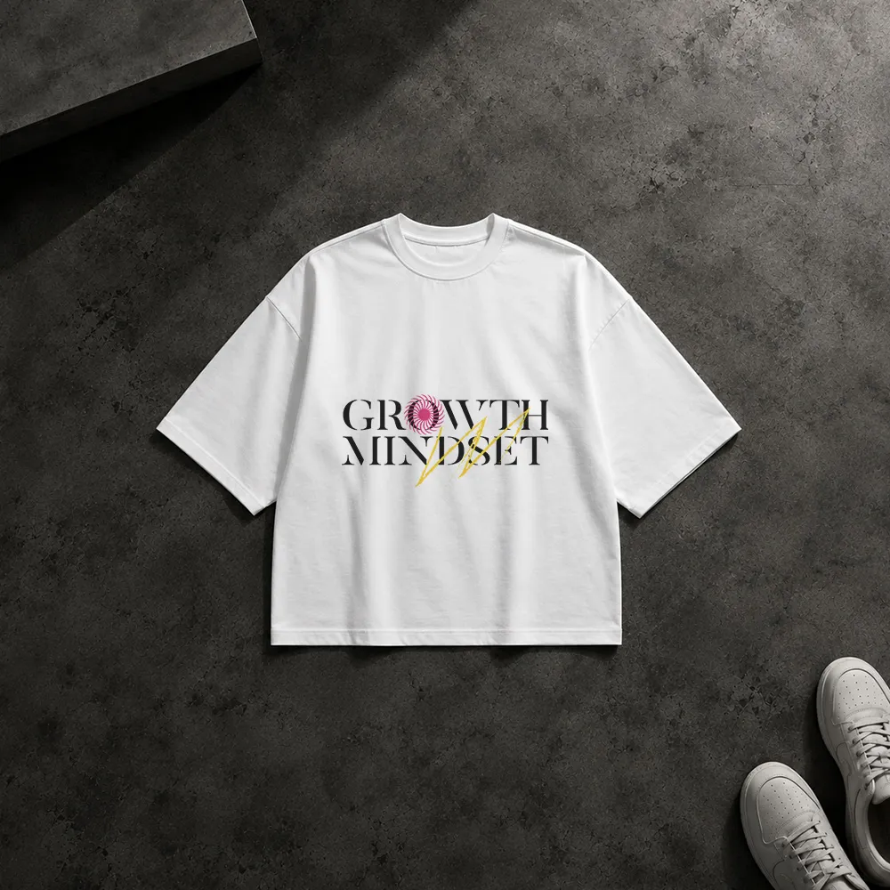 تیشرت باکسی تایپوگرافی Growth Mindset کد 19987