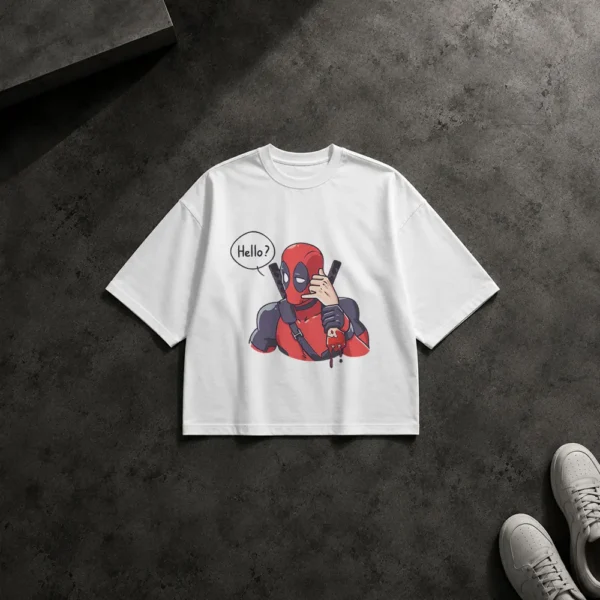 تیشرت باکسی ددپول طرح Hello (Deadpool) کد 2064