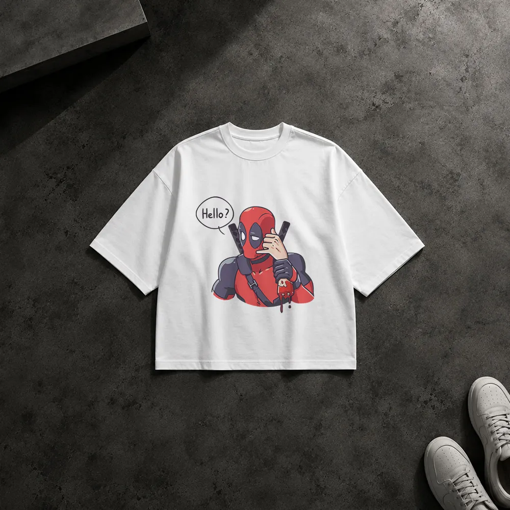 تیشرت باکسی ددپول طرح Hello (Deadpool) کد 2064