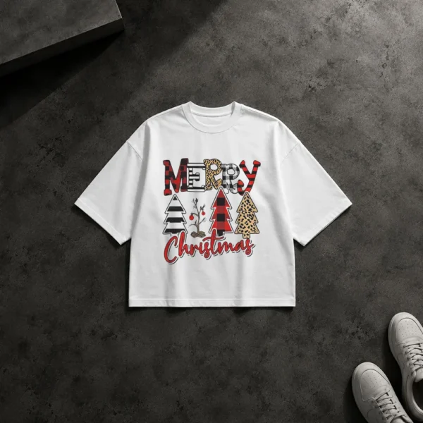 تیشرت باکسی نوشته Merry Christmas