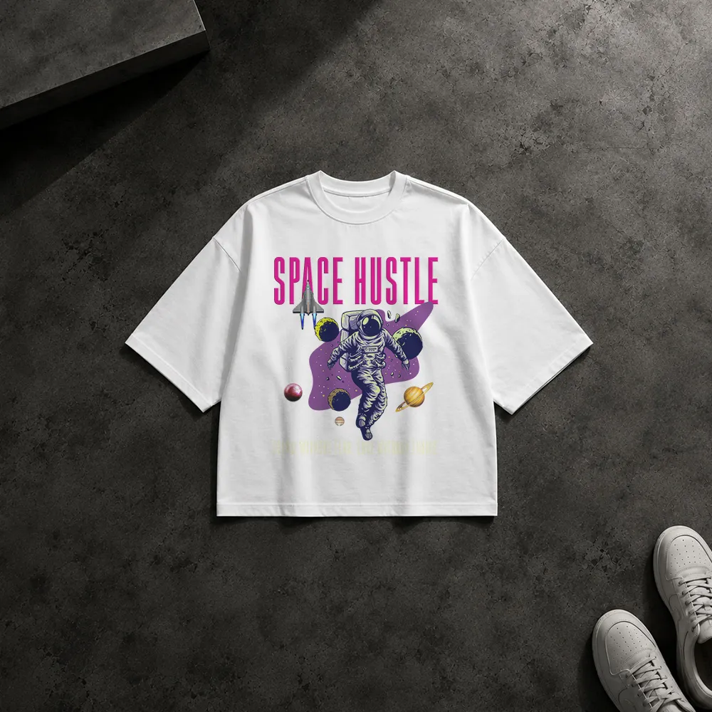 تیشرت باکسی فضانورد طرح Space Hustle کد 2088