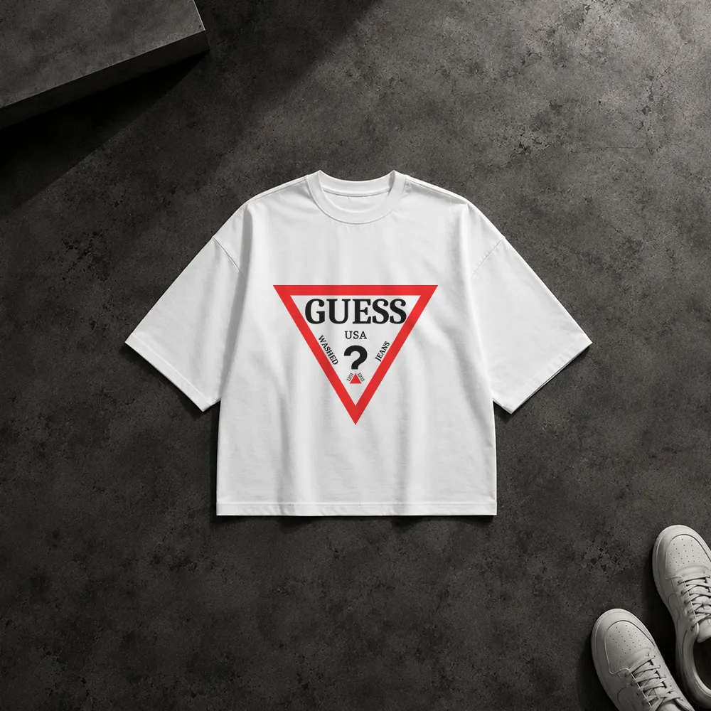 تیشرت باکسی نوشته Guess کد 2112