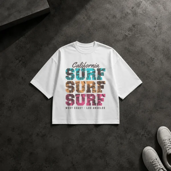 تیشرت باکسی نوشته California Surf کد 2124