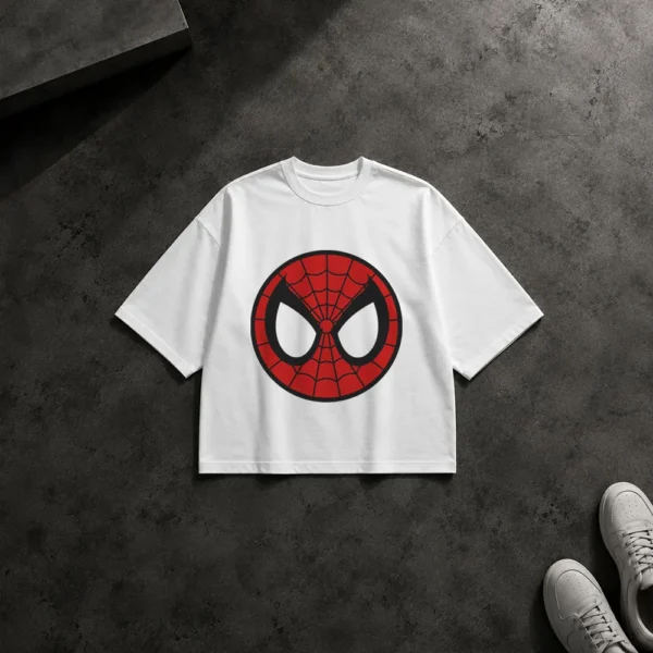 تیشرت باکسی مرد عنکبوتی طرح لوگو چشم (Spider-Man)