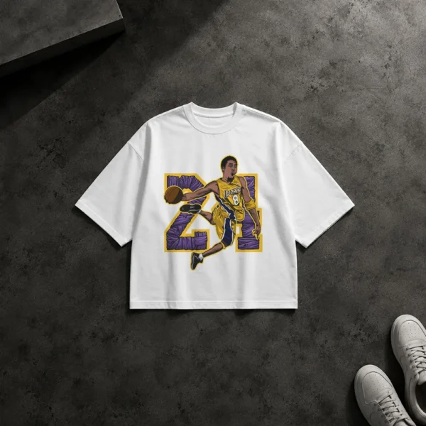تیشرت باکسی کوبی برایانت طرح شماره ۲۴ لیکرز (Kobe Bryant) کد 2197