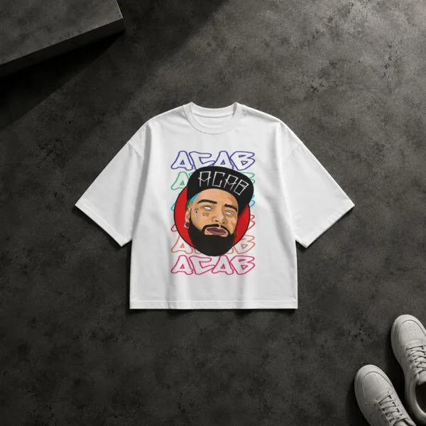 تیشرت باکسی ایسپ فرگ طرح پرتره هیپ‌هاپ (A$AP Ferg) کد 22186