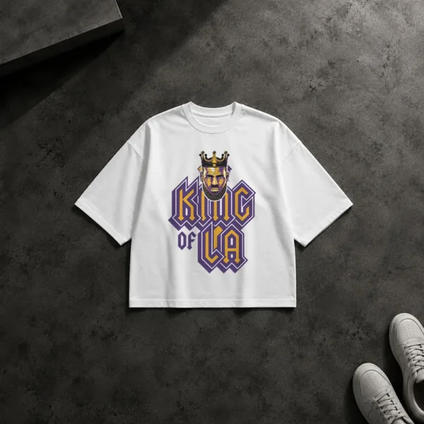 تیشرت باکسی لس‌آنجلس طرح پادشاه بسکتبال King of LA کد 22661