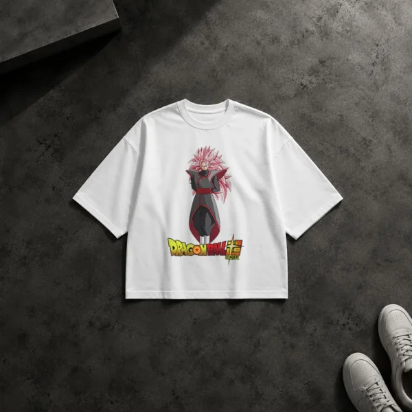 تیشرت باکسی انیمه دراگون بال طرح گوکو بلک رز (Goku Black Rosé)