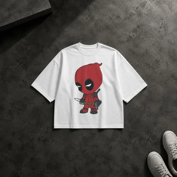 تیشرت باکسی ددپول طرح چیبی کارتونی (Deadpool)