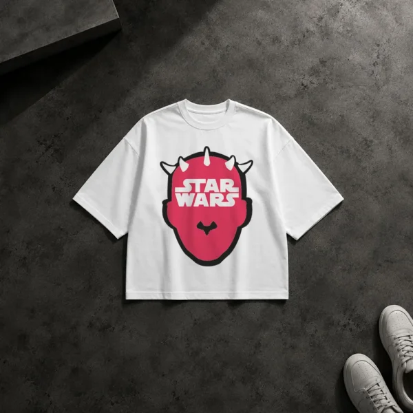 تیشرت باکسی جنگ ستارگان طرح دارث ماول مینیمال (Darth Maul) کد 2854