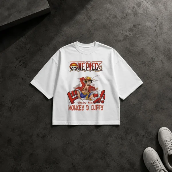 تیشرت باکسی انیمه وان پیس طرح مانکی دی لوفی (Luffy) کد 2931