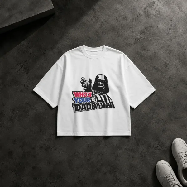 تیشرت باکسی جنگ ستارگان طرح Who’s Your Daddy Darth Vader کد 2940