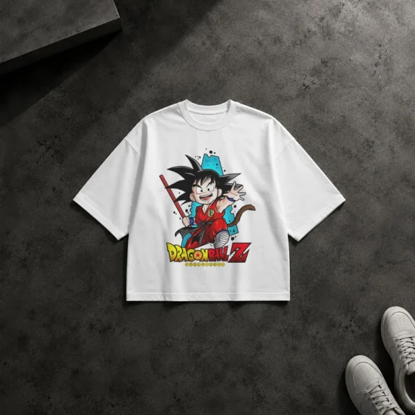 تیشرت باکسی انیمه دراگون بال زد طرح گوکوی کودک (Goku) کد 3004