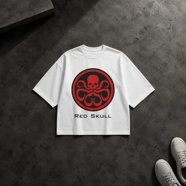 تیشرت باکسی رد اسکال طرح لوگو Hydra (Red Skull)