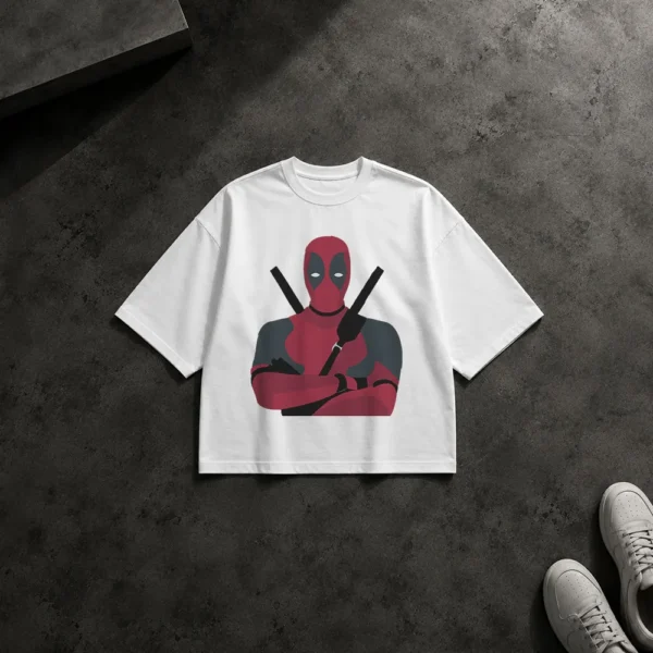تیشرت باکسی ددپول طرح دست‌به‌سینه (Deadpool) کد 3223