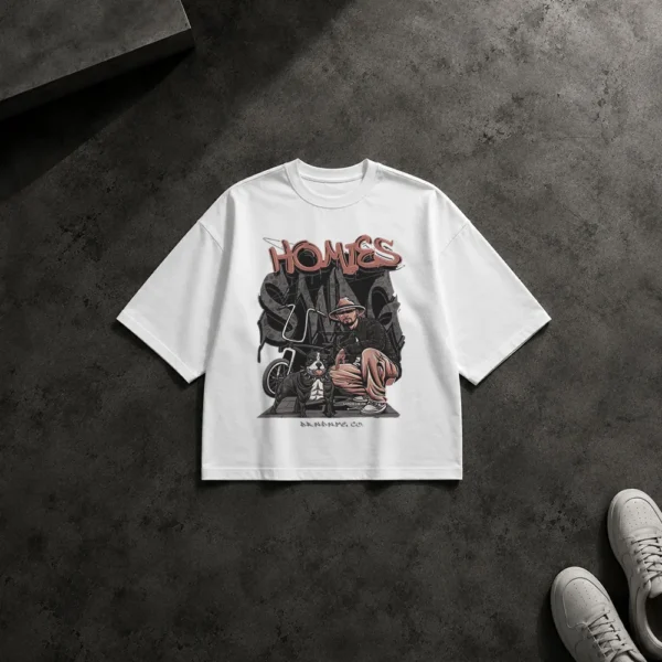 تیشرت باکسی گانگسترها و موتورسیکلت طرح Homies