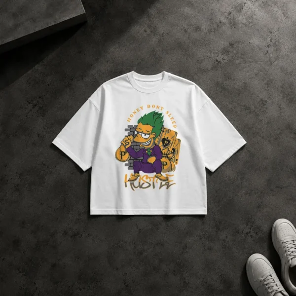 تیشرت باکسی سیمپسون‌ها طرح بارت گانگستری (Bart Simpson)