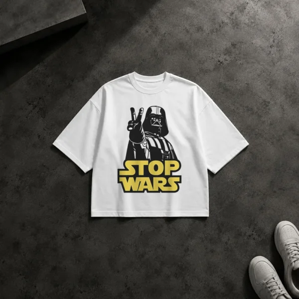 تیشرت باکسی جنگ ستارگان طرح Stop Wars