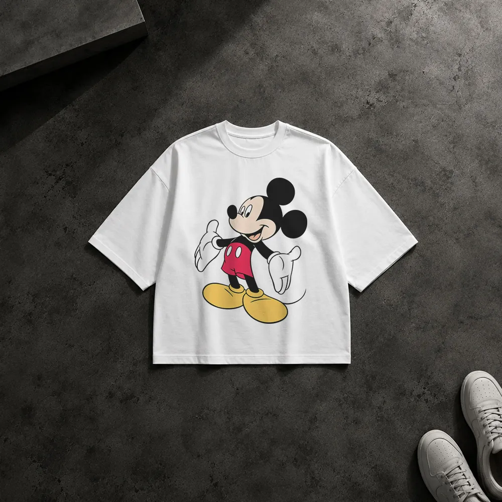 تیشرت باکسی میکی موس طرح کلاسیک ایستاده (Mickey Mouse)
