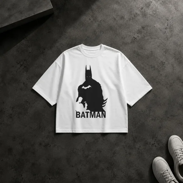 تیشرت باکسی بتمن طرح سیلوئت شوالیه تاریکی (Batman) کد 3700