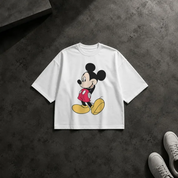 تیشرت باکسی میکی موس طرح راه‌رفتن کلاسیک (Mickey Mouse)