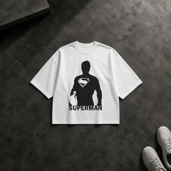 تیشرت باکسی سوپرمن طرح سیلوئت مینیمال (Superman)
