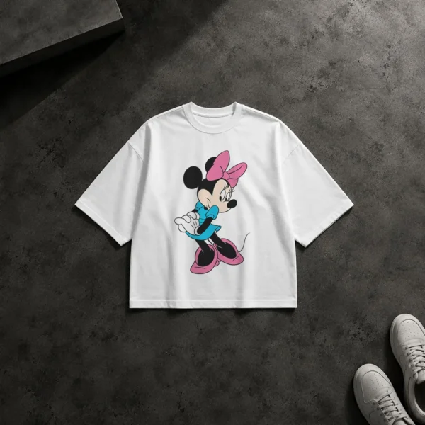 تیشرت باکسی دیزنی طرح مینی موس کلاسیک (Minnie Mouse)