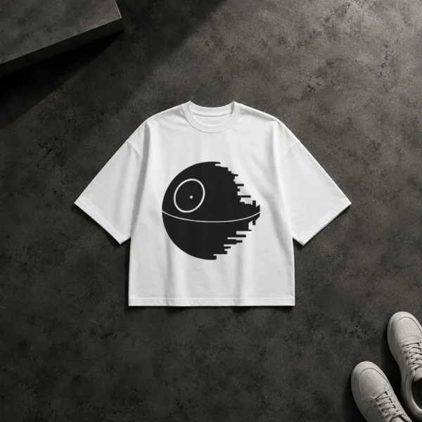 تیشرت باکسی جنگ ستارگان طرح ستاره مرگ (Death Star) کد 4093