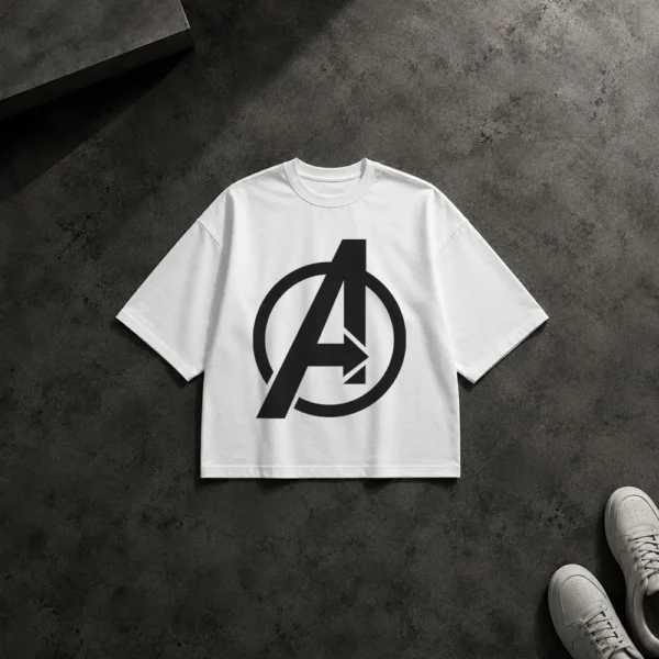 تیشرت باکسی اونجرز طرح لوگو A (Avengers) کد 4192