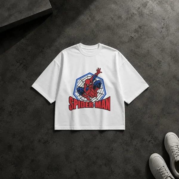 تیشرت باکسی مرد عنکبوتی طرح کلاسیک (Spider-Man)