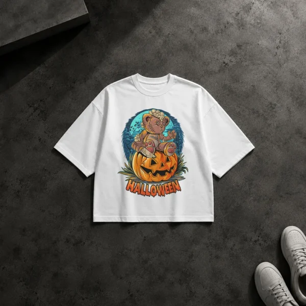 تیشرت باکسی خرس هالووین داخل کدو تنبل (Halloween Bear)